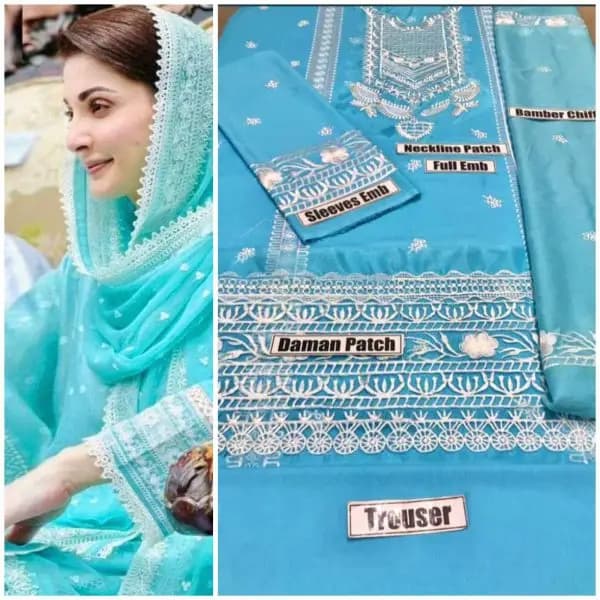 Lawn Suit 3pc Fabric Lawn(unstitched)CL4773