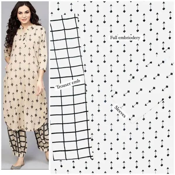 Fabric Lawn 2pc Suit(unstitched)CL4774