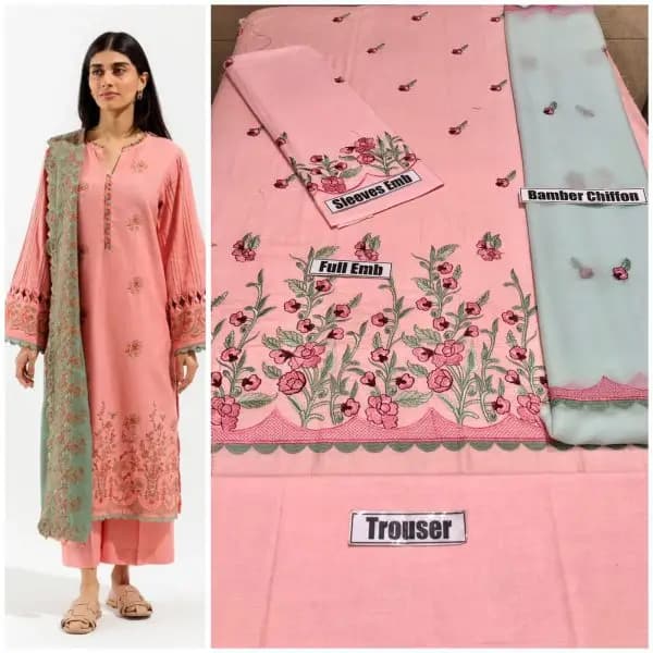 Lawn Suit 3pc Fabric Lawn(unstitched)CL4778
