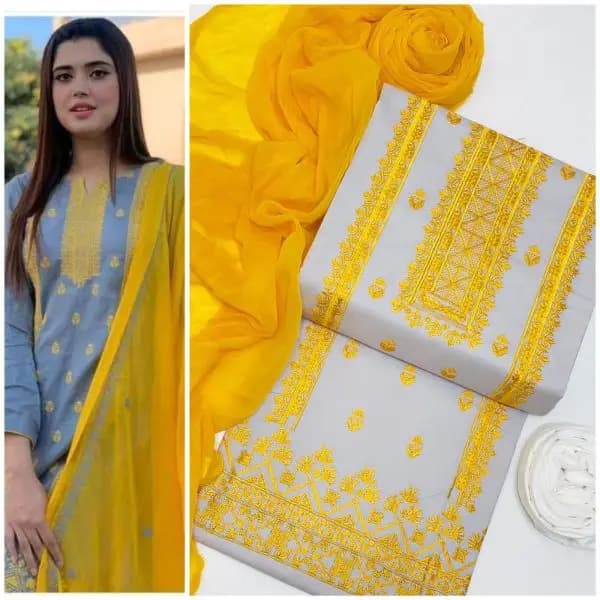 Lawn Suit 3pc Fabric Lawn(unstitched)CL4781