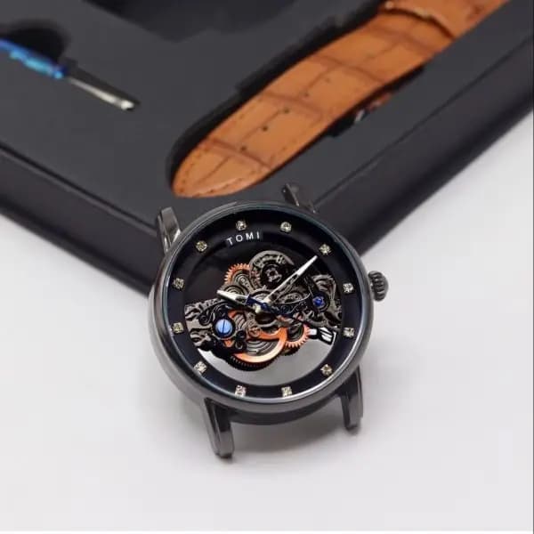 Tomi Face Gear Dual Strap Luxury Business WatchMM4772