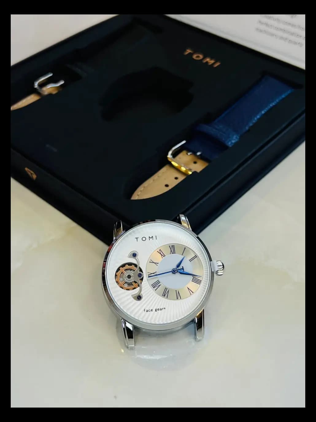 Tomi Face Gear Dual Strap Luxury Business Watch (tomi-104) MM4773